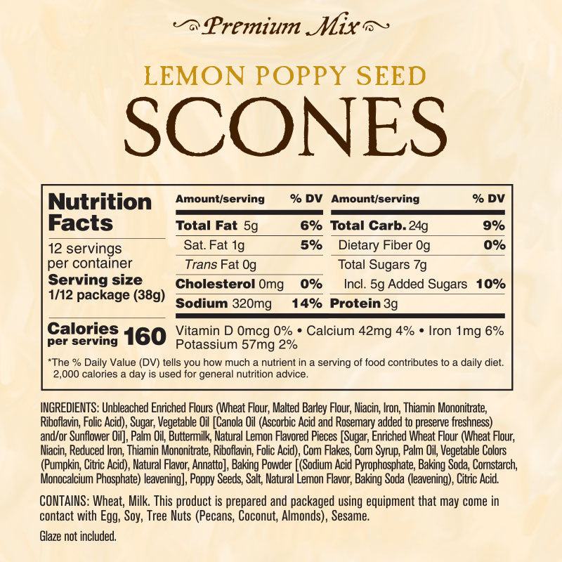 Lemon Poppy Seed Scone Mix